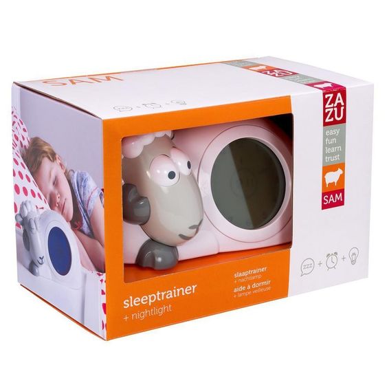 ZAZU Sleep Trainer & Night Light 2 in 1 Sam the Sheep - Grey