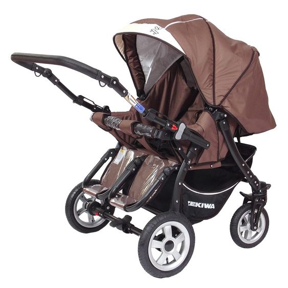 Zekiwa Geschwister- & Zwillingskinderwagen Duett Sport - Cappuccino