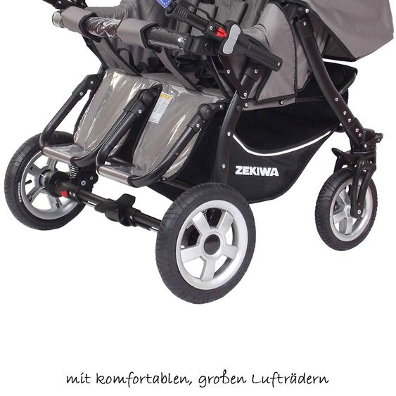 Zekiwa Geschwister- & Zwillingskinderwagen Duett Sport - Sand