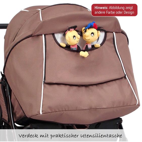 Zekiwa Geschwister- & Zwillingskinderwagen Duett Sport - Sand