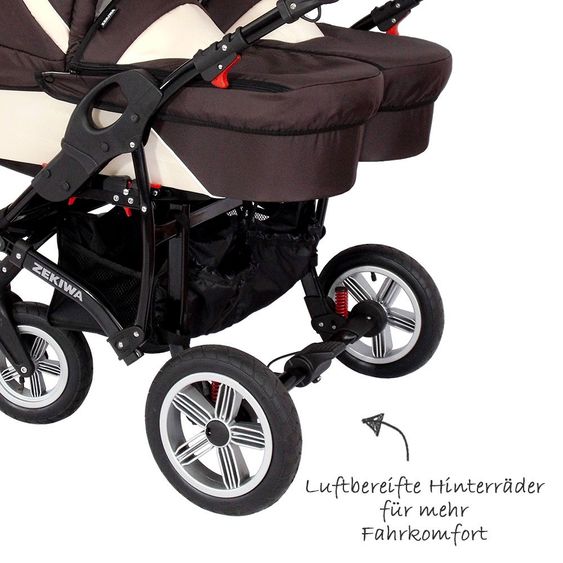Zekiwa Sibling & twin pushchairs Sport Duo - Coffee