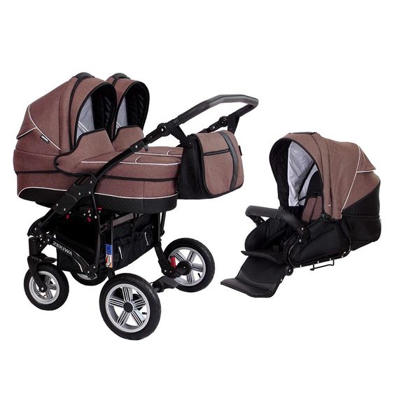 Zekiwa Geschwister- & Zwillingskinderwagen Sport Duo New Line - Schoko