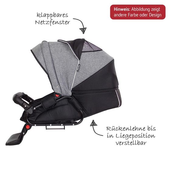 Zekiwa Geschwister- & Zwillingskinderwagen Sport Duo New Line - Schoko