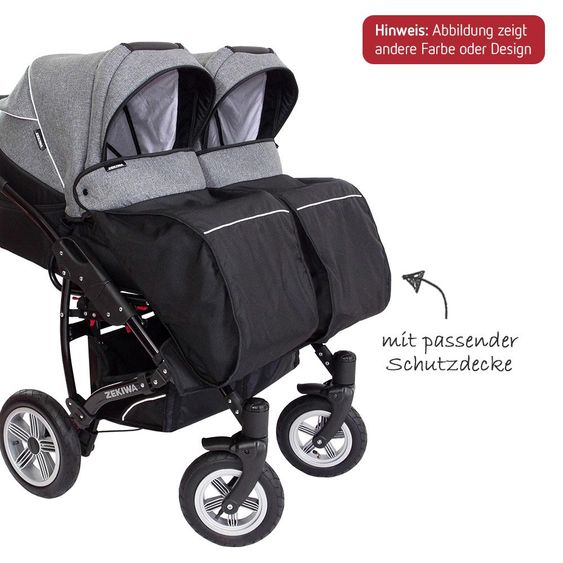 Zekiwa Geschwister- & Zwillingskinderwagen Sport Duo New Line - Schoko