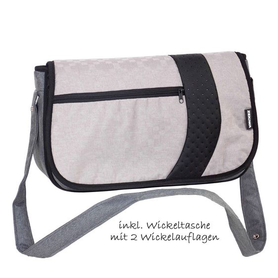Zekiwa Geschwister- & Zwillingskinderwagen Sport Duo Premium - Karogitter Beige
