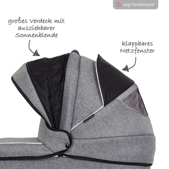 Zekiwa Geschwister- & Zwillingskinderwagen Sport Duo Premium - Karogitter Grau