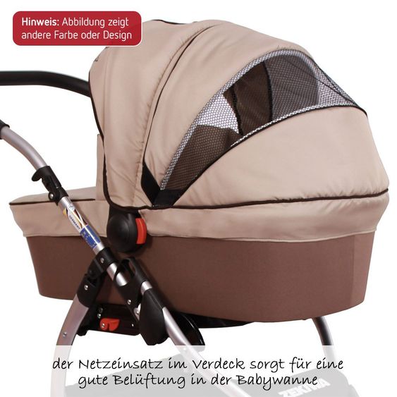 Zekiwa Kinderwagen-Set TriSet - Grau Grün