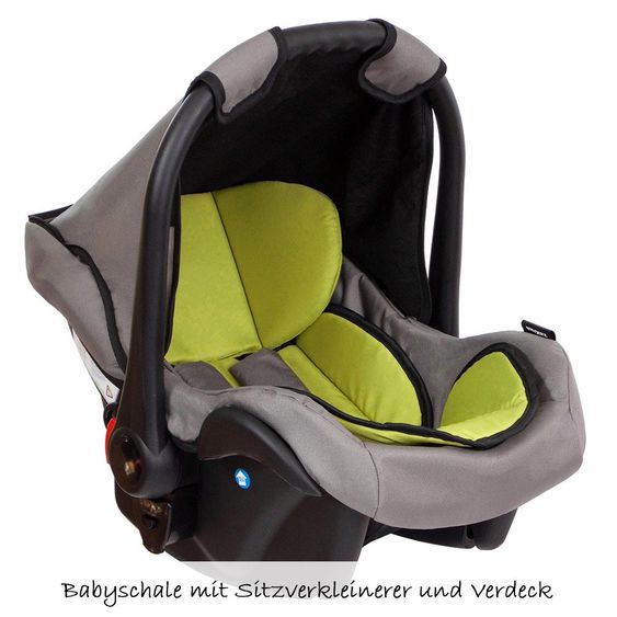Zekiwa Kinderwagen-Set TriSet - Grau Grün