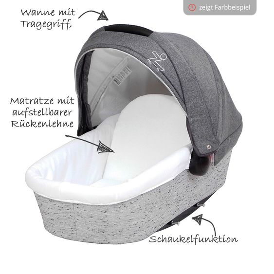 Zekiwa Kombi-Kinderwagen Luxus Complete - Brokat