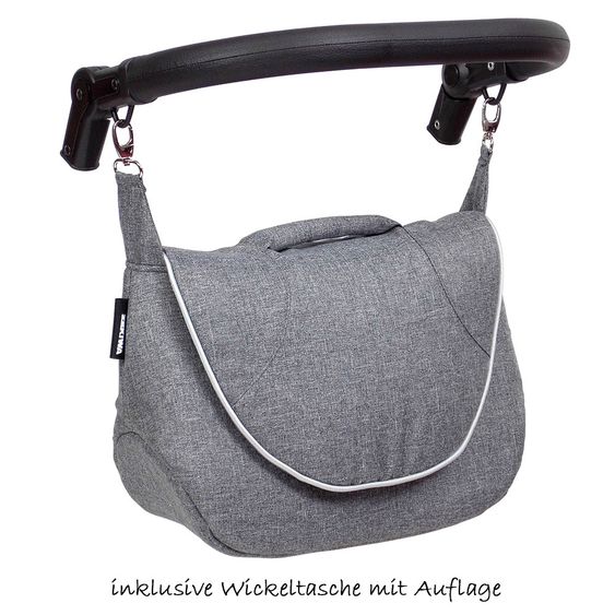 Zekiwa Kombi-Kinderwagen Luxus Complete - Granit