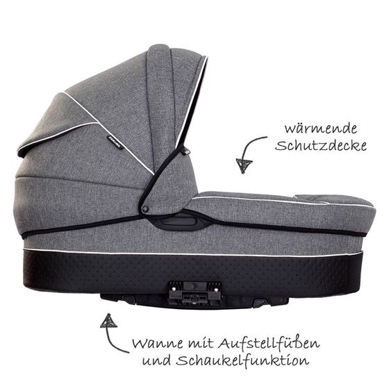 Zekiwa Kombi-Kinderwagen Saturn - Dark Grey