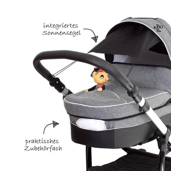 Zekiwa Kombi-Kinderwagen Saturn - Dark Grey