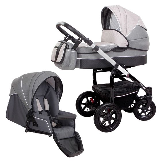 Zekiwa Kombi-Kinderwagen Saturn Premium - Karogitter Beige