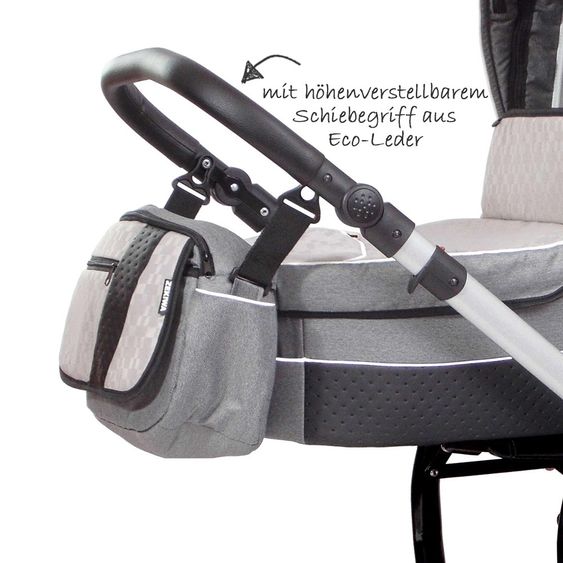 Zekiwa Kombi-Kinderwagen Saturn Premium - Karogitter Beige