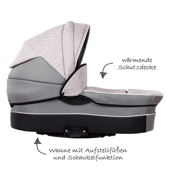 Zekiwa Kombi-Kinderwagen Saturn Premium - Karogitter Beige