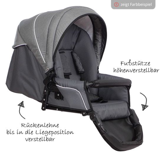 Zekiwa Kombi-Kinderwagen Saturn Premium - Karogitter Beige