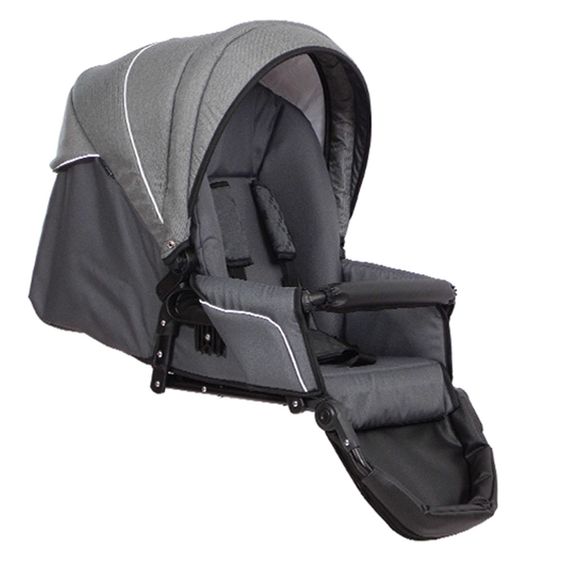 Zekiwa Kombi-Kinderwagen Saturn Premium - Karogitter Grau