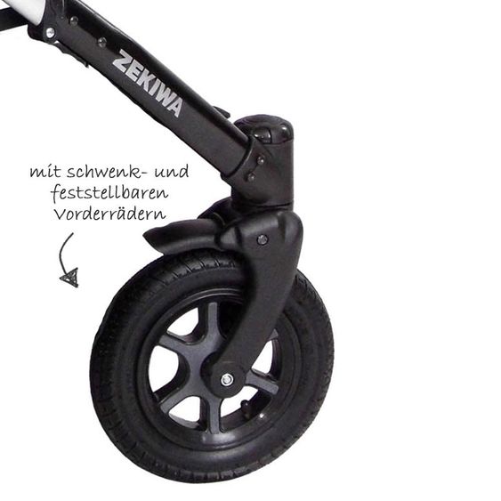 Zekiwa Kombi-Kinderwagen Saturn Premium - Karogitter Grau