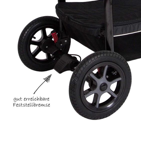 Zekiwa Kombi-Kinderwagen Saturn Premium - Karogitter Grau
