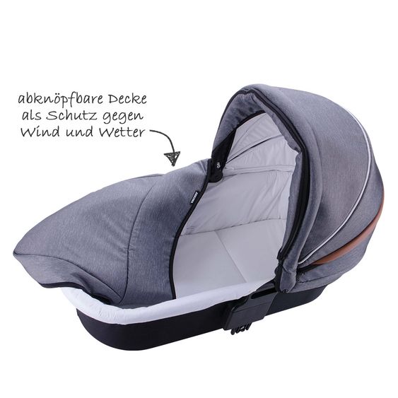 Zekiwa Kombi-Kinderwagen Touring Cross Exklusiv - Grey