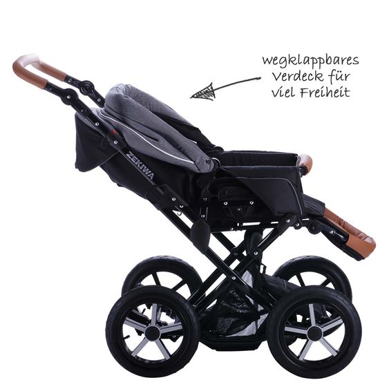 Zekiwa Kombi-Kinderwagen Touring Cross Exklusiv - Grey