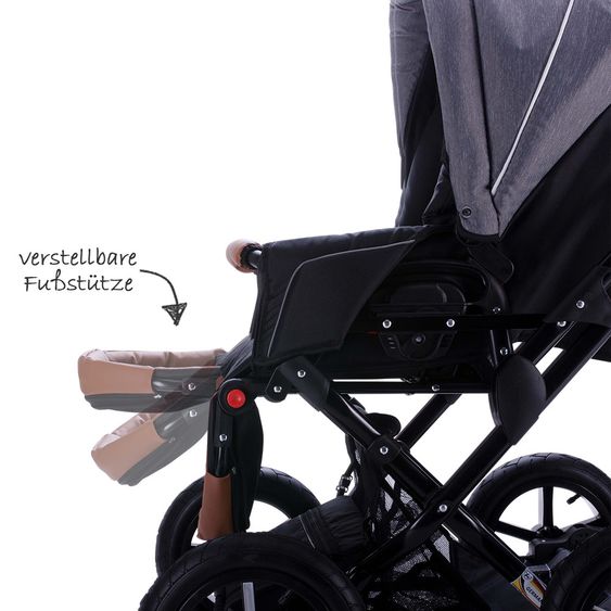 Zekiwa Kombi-Kinderwagen Touring Cross Exklusiv - Grey