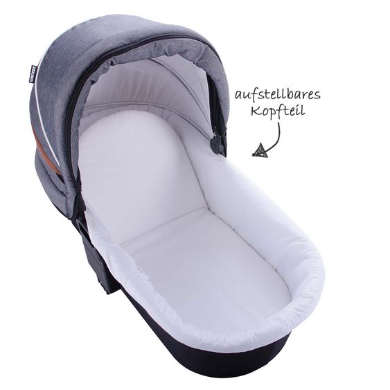 Zekiwa Kombi-Kinderwagen Touring Cross Exklusiv - Grey