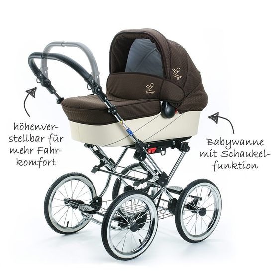 Zekiwa Kombi-Kinderwagen Tramper - Dessin Minikaro Braun Beige