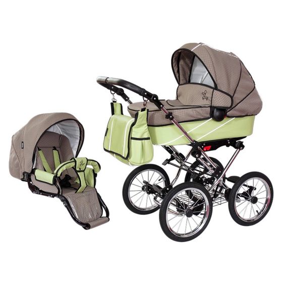 Zekiwa Kombi-Kinderwagen Tramper - Dessin Minikaro Coffee Grün