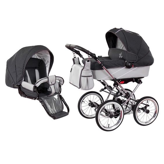 Zekiwa Kombi-Kinderwagen Tramper - Dessin Minikaro Schwarz Grey