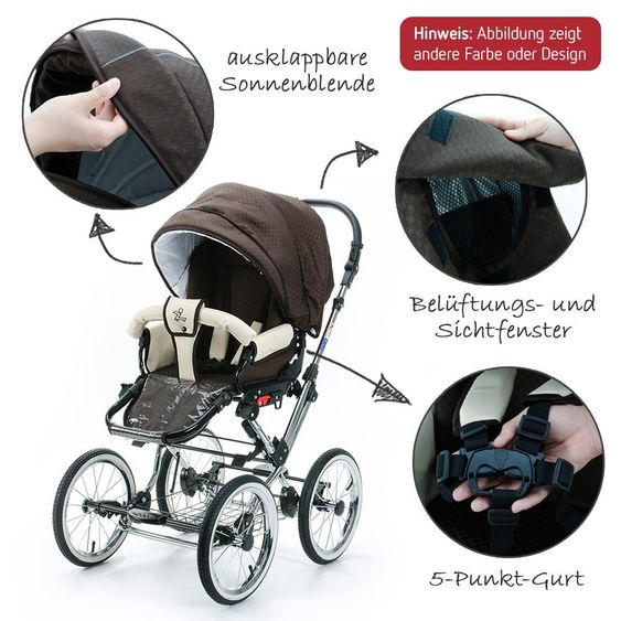 Zekiwa Kombi-Kinderwagen Tramper - Dessin Minikaro Schwarz Grey