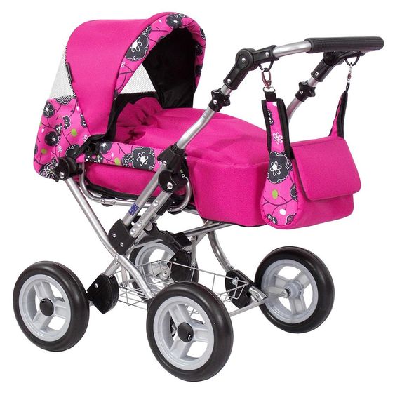 Zekiwa Kombi-Puppenwagen Zeki de Luxe - Fuchsia