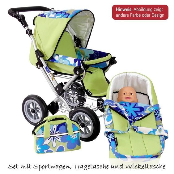 Zekiwa Kombi-Puppenwagen Zeki Elegance - Blume Beige